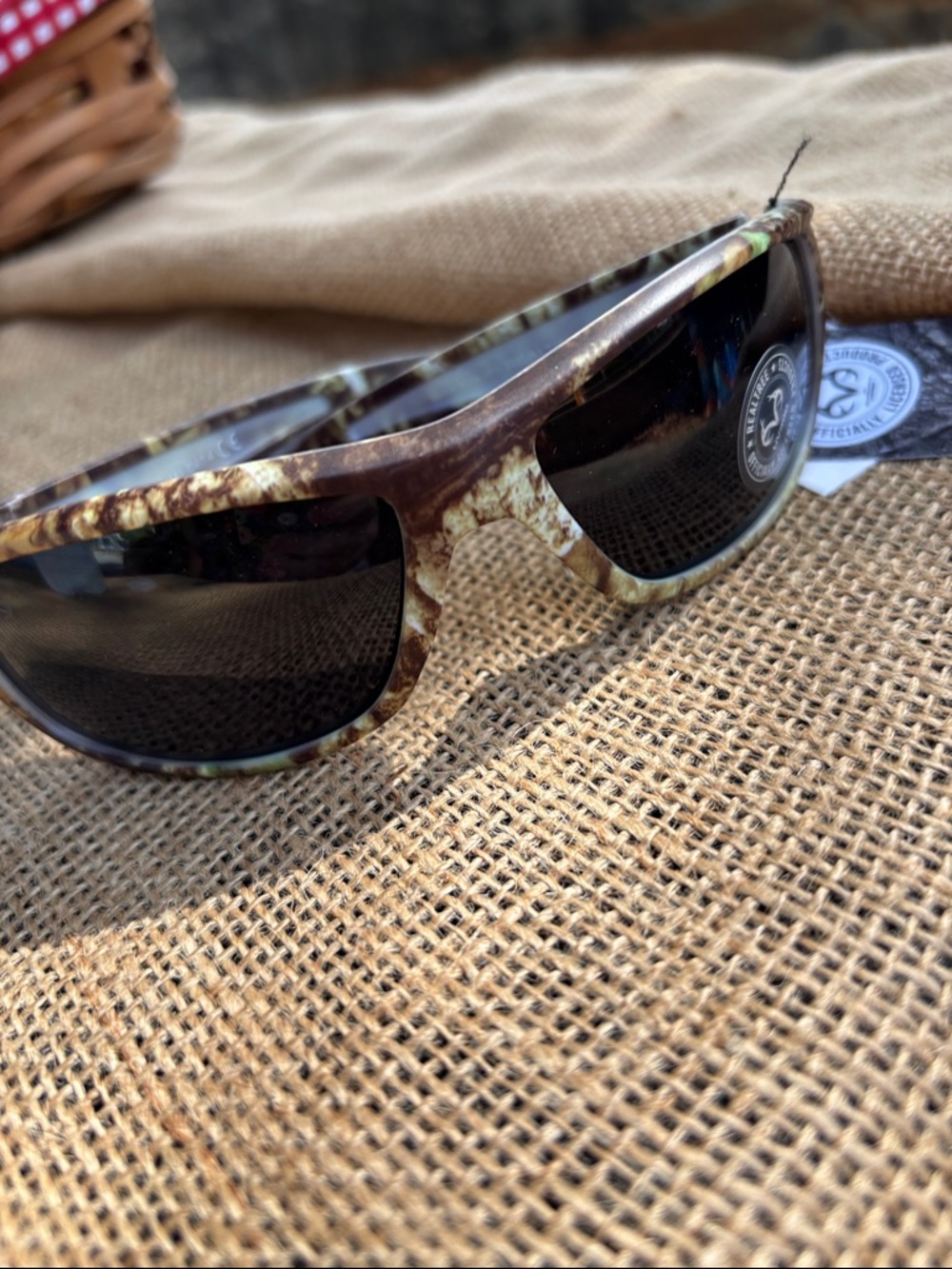 Realtree Camo Brown/Green Wrap Sunglasses